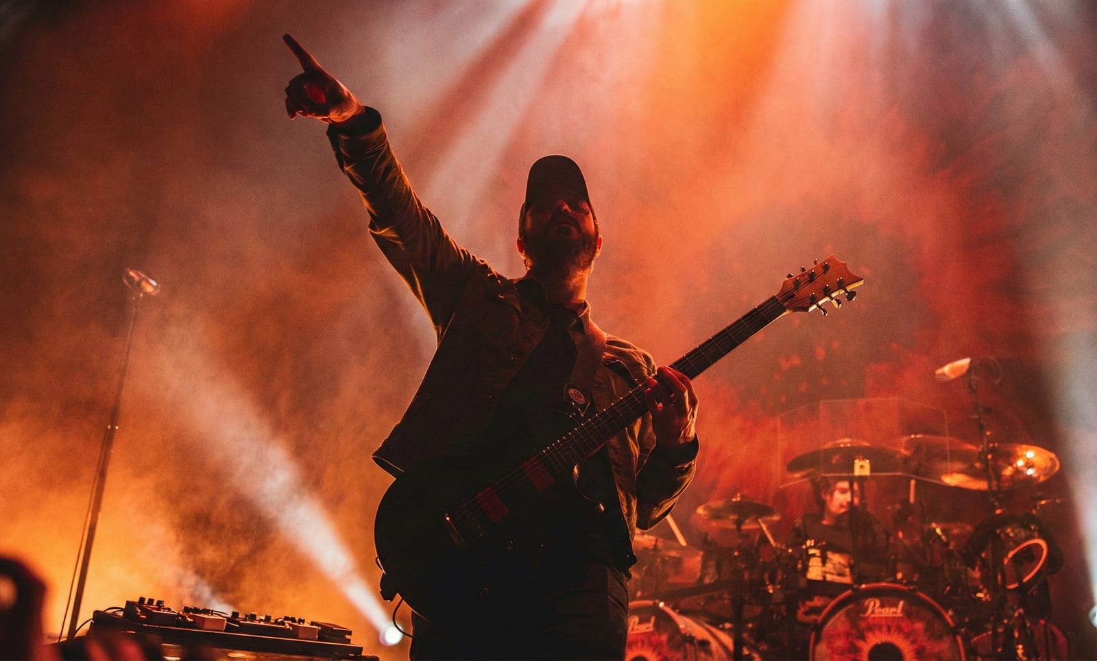 BREAKING BENJAMIN performing live, photographed by Connor Patterson.