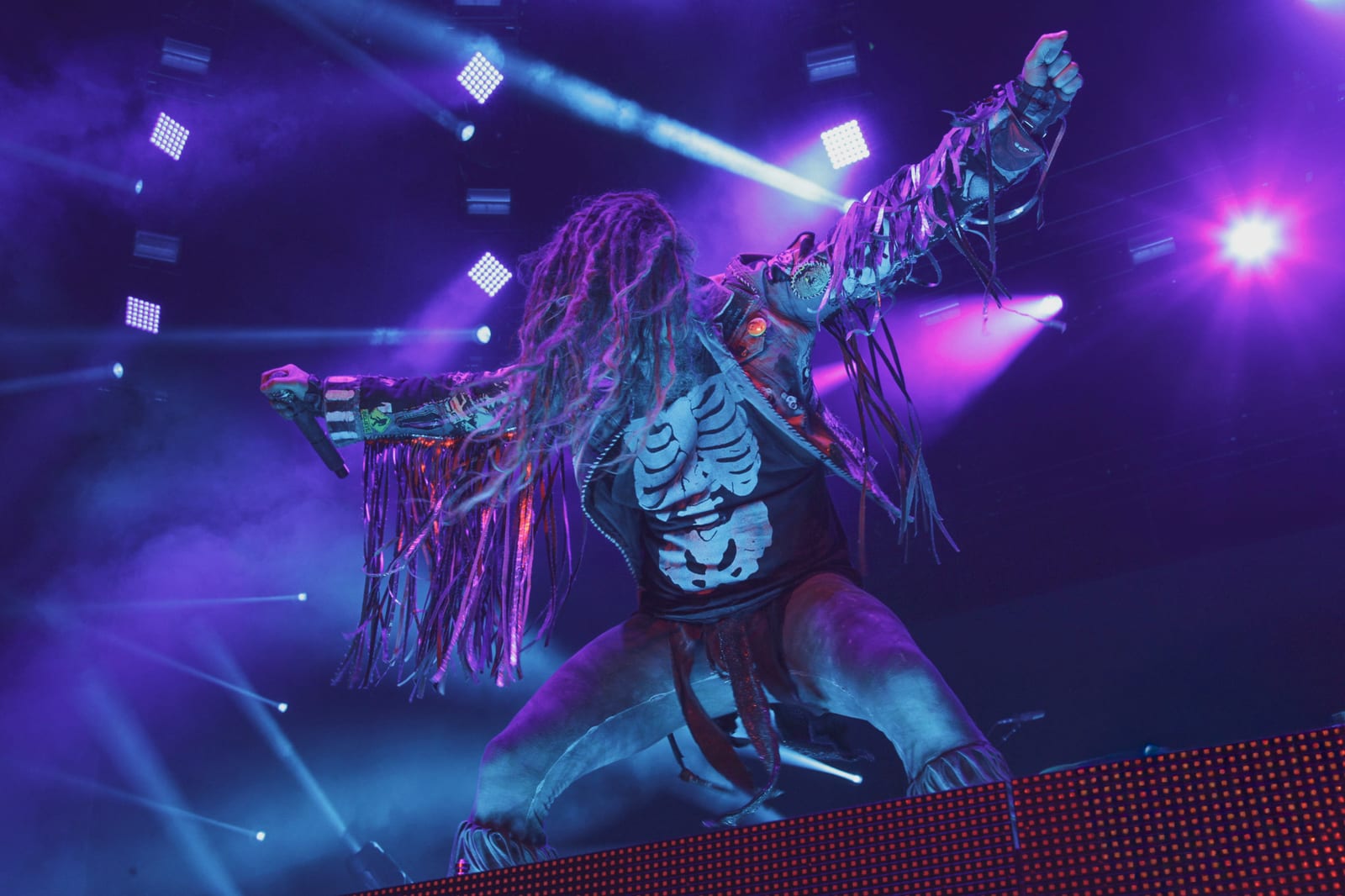 ROB ZOMBIE performing live, photographed by Connor Patterson.