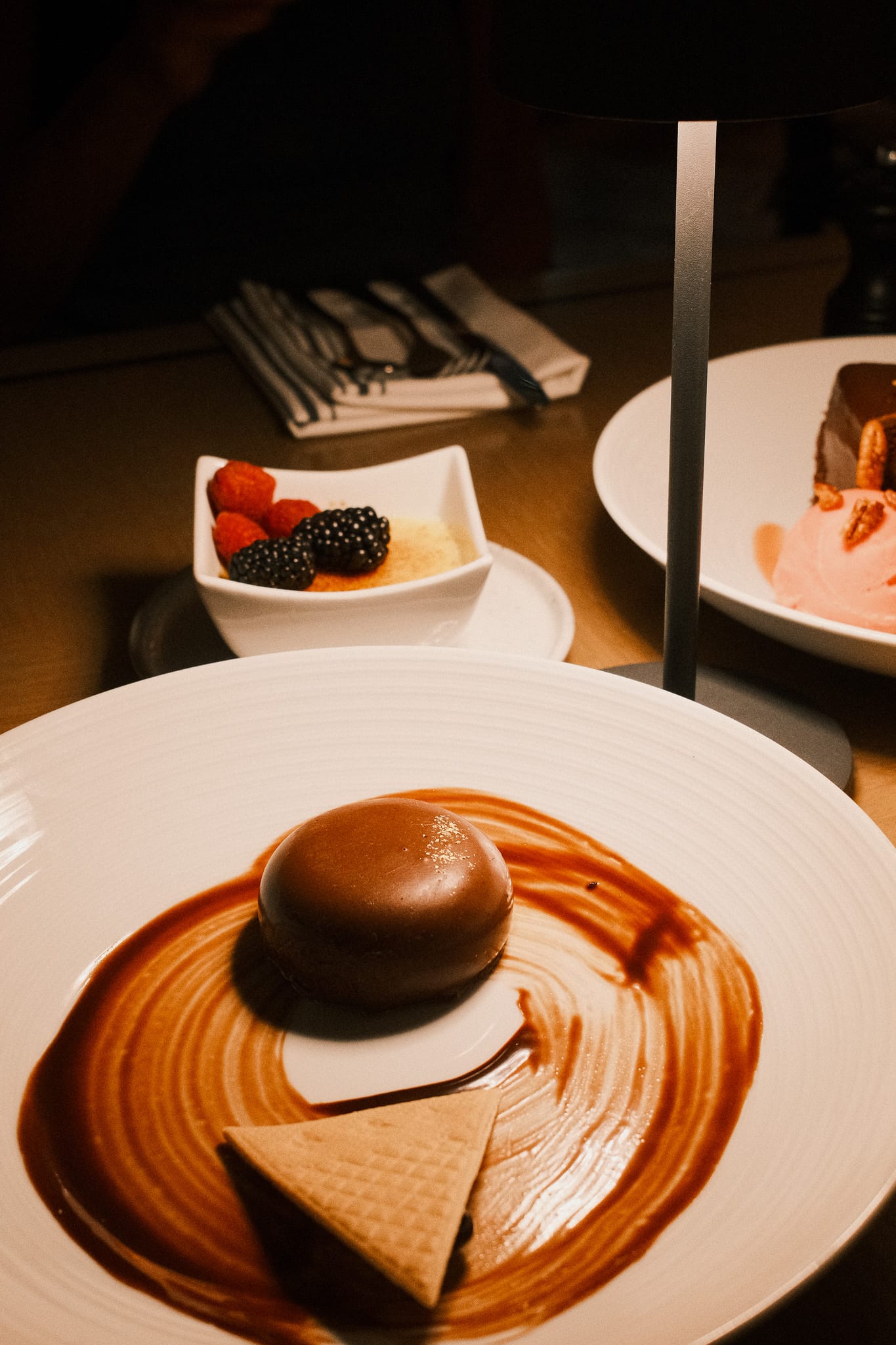Plated dessert photographed for Scottsdale Resort and Spa