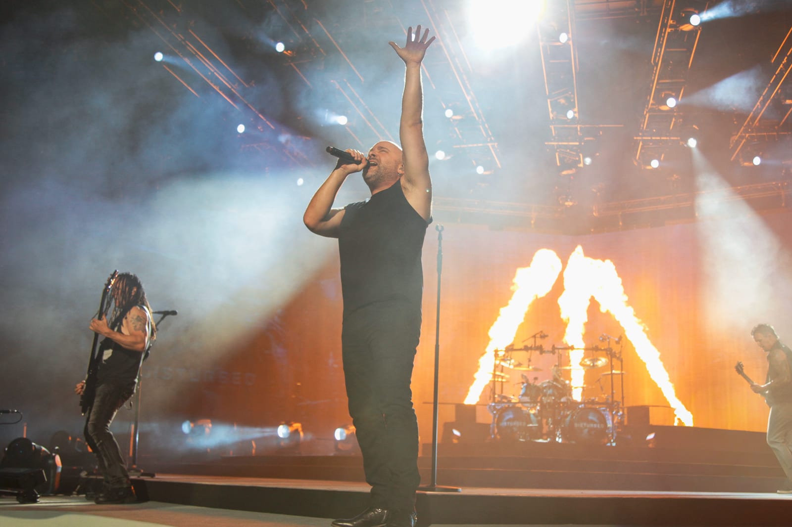 DISTURBED performing live, photographed by Connor Patterson.