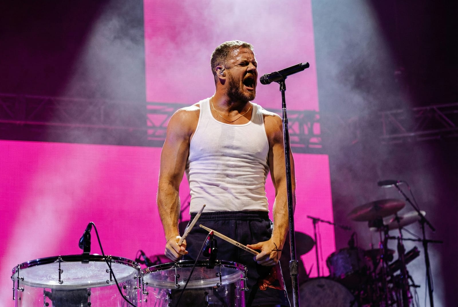 Imagine Dragons performing live, frame 17 of 18